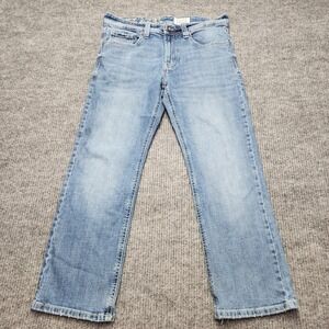 T.K. Axel Slim Boot Jeans Mens 34x30 Blue Light Wash Stretch Denim Casual